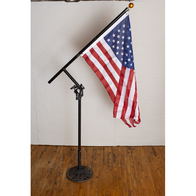 Superior Trading Co. Mounted Flagpole with LED lights and American